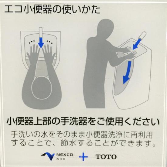 手洗い付小便器使い方